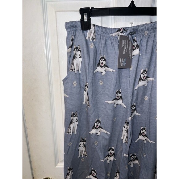 Comfies Siberian Husky Pajama Bottoms Sz L Unisex Lightweight Cotton Blend New - Picture 2 of 6